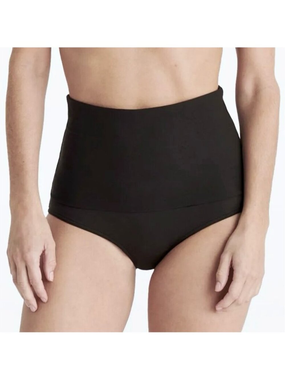ERES LES ESSENTIELS GREDIN DUNI SMOKY GREY HIGH-WAISTED BIKINI BOTTOMS NWT 40 FR
